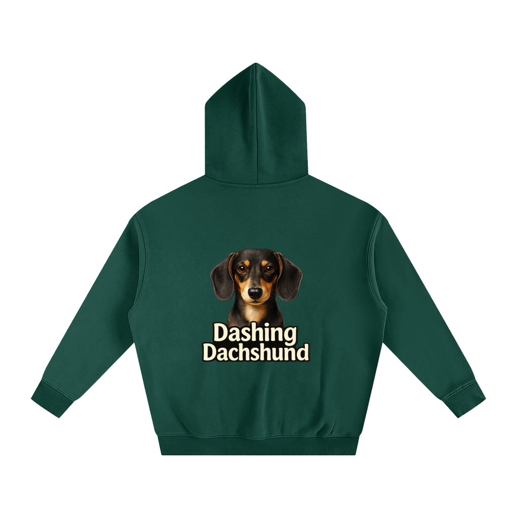Dashing Dachshund Oversized Fleece Hoodie