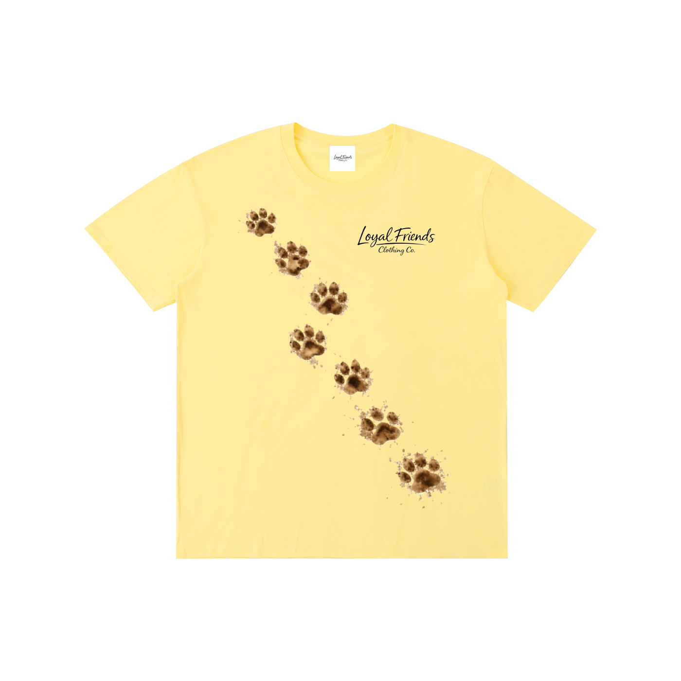 Loyal Friends Muddy Paw Prints Tee | Unisex 100% Cotton Graphic T-Shirt