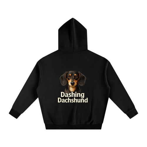Dashing Dachshund Oversized Fleece Hoodie