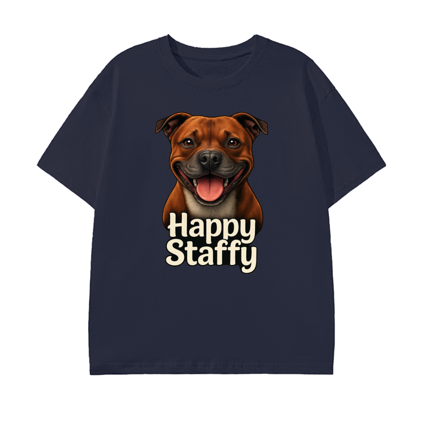 Happy Staffy Pure Cotton Unisex T-Shirt