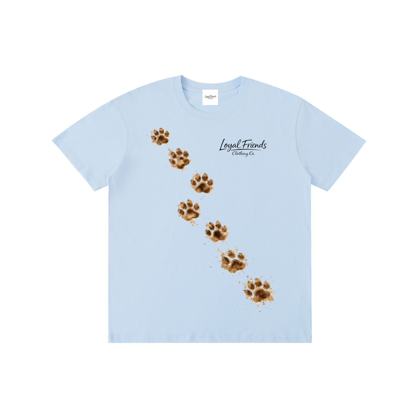 Loyal Friends Muddy Paw Prints Tee | Unisex 100% Cotton Graphic T-Shirt