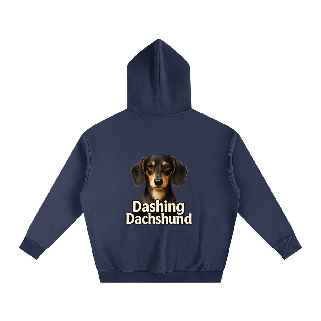 Dashing Dachshund Oversized Fleece Hoodie